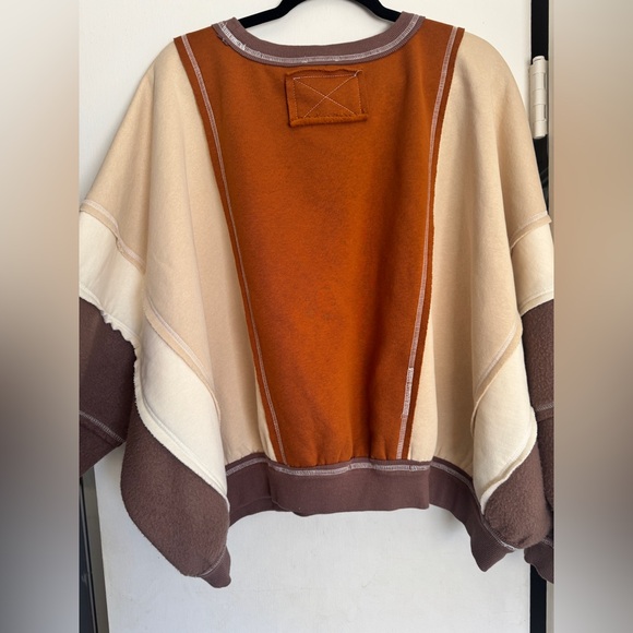 BIBI Oversized Colorblock Crewneck – Dolman Sleeves, Small NWOT - Picture 8 of 9